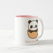 Schattigee Panda in Cup – Custom Name Mok Design (Voorkant rechts)