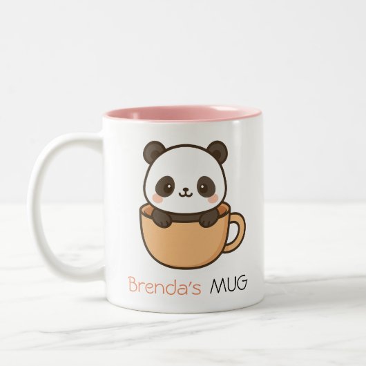 Schattigee Panda in Cup – Custom Name Mok Design (Links)