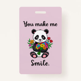 Schattigee panda, je doet me glimlachen badge