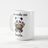 Schattigee panda, je doet me glimlachen koffiemok (Voorkant links)