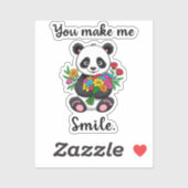 Schattigee panda, je doet me glimlachen sticker (Vel)
