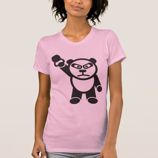 Schattigee Panda - Kettle Bell Snatch -Bamboo Stro T-shirt (Voorkant)
