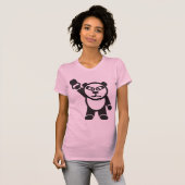 Schattigee Panda - Kettle Bell Snatch -Bamboo Stro T-shirt (Voorkant volledig)