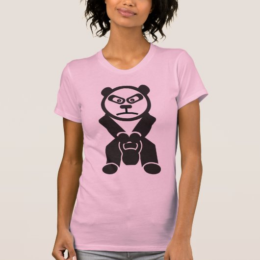 Schattigee Panda - Kettle Bell Swing -Bamboe Sterk T-shirt (Voorkant)