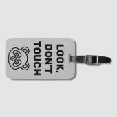 Schattigee Panda 'Kijk, raak niet aan' Bagagelabel (Voorkant (horizontaal))