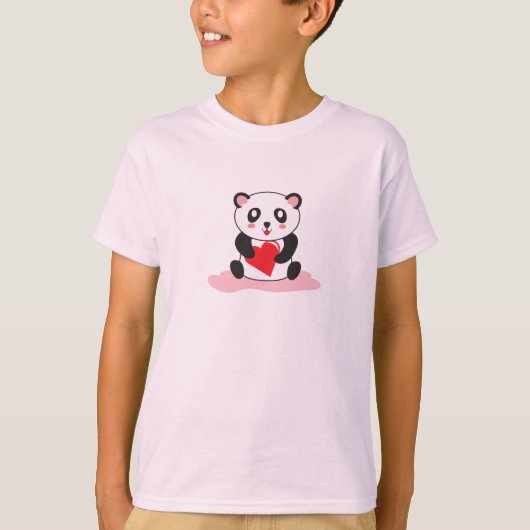 Schattigee Panda Knuffel Shirt – Kawaii Animal Gif (Voorkant)