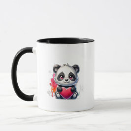 Schattigee panda knuffelt een hart mok