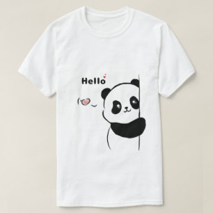 Schattigee Panda Look T-shirt Grappige dierengra