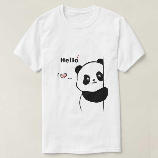 Schattigee Panda Look T-shirt | Grappige dierengra (Design voorkant)
