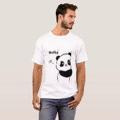Schattigee Panda Look T-shirt | Grappige dierengra (Voorkant volledig)