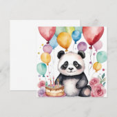 Schattigee Panda met ballonkaartje (Voorkant / Achterkant)
