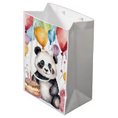Schattigee panda met ballonnen medium cadeauzakje (Voorkant Gekanteld)