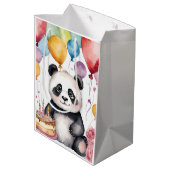 Schattigee panda met ballonnen medium cadeauzakje (Achterkant Gekanteld)
