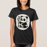 Schattigee panda met bamboe