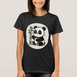 Schattigee panda met bamboe t-shirt