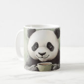 Schattigee Panda met een Mok, Koffie Mok (Voorkant links)