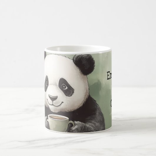 Schattigee Panda met een Mok, Koffie Mok (Center)