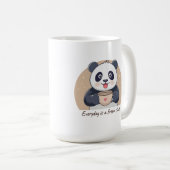Schattigee panda met koffie koffiemok (Voorkant rechts)
