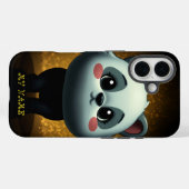 Schattigee panda met sprankelende gloed Case-Mate iPhone case (Achterkant (horizontaal))