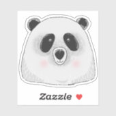 Schattigee panda moderne kunst. Kinder grappige be Sticker (Vel)