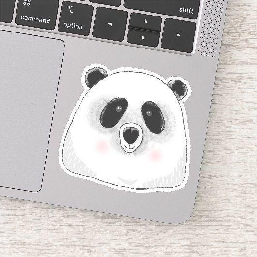 Schattigee panda moderne kunst. Kinder grappige be Sticker (Detail)