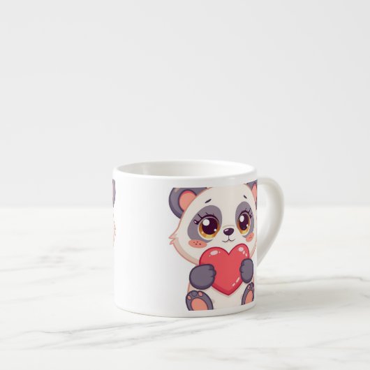 Schattigee Panda Mok – Kawaii Cartoon Animal Coffe (Voorkant rechts)