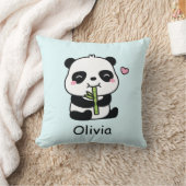 Schattigee Panda Munching Bamboe, Baby kinderkamer Kussen (Deken)