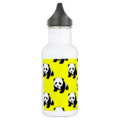 Schattigee Panda; Neon Geel, Zwart & Wit Waterfles (Links)