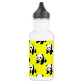 Schattigee Panda; Neon Geel, Zwart & Wit Waterfles (Rechts)