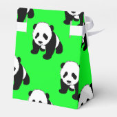 Schattigee Panda; Neon Groen, Zwart & Wit Bedankdoosjes (Achterkant)