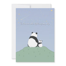 Schattigee panda onder de sterren