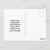 Schattigee Panda Pair Waterverf Dank u Briefkaart (Achterkant)