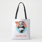 Schattigee Panda "Panda-monium van Liefde" Canvas  Tote Bag (Voorkant)