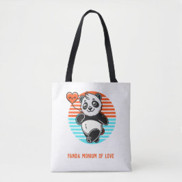 Schattigee Panda "Panda-monium van Liefde" Canvas  Tote Bag