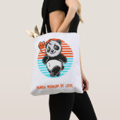 Schattigee Panda "Panda-monium van Liefde" Canvas  Tote Bag (Dichtbij)