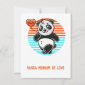 Schattigee panda "panda-monium van liefde" feestdagenkaart (Voorkant)