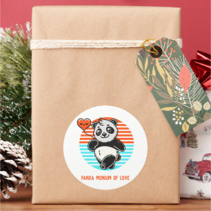 Schattigee Panda "Panda-monium van Liefde" Sticker