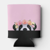 Schattigee Panda Party Gepersonaliseerde Roze Koel Blikjeskoeler (Achterkant)