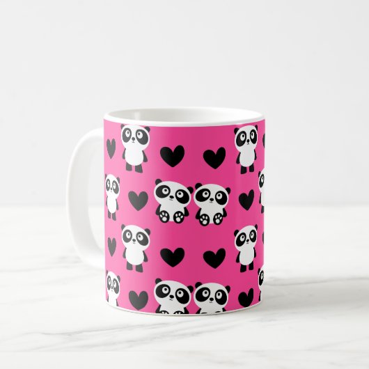 Schattigee Panda Pattern Mok (Voorkant links)