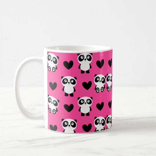 Schattigee Panda Pattern Mok (Links)
