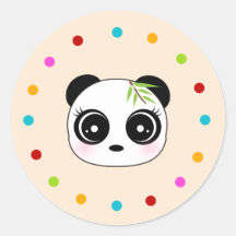 Schattigee panda, polka dot circle