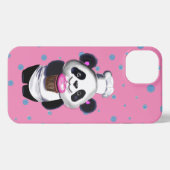 Schattigee Panda Polka Dot iPhone Hoesje (Achterkant horizontaal)