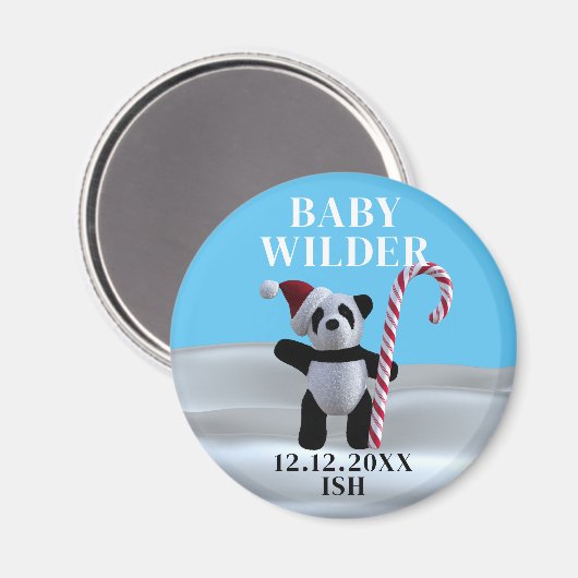 Schattigee Panda Pregnancy Aankondiging Magnet (Voorkant / Achterkant)