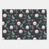 Schattigee Panda Rustieke Wintervakantie waterverv Inpakpapier Vel (Voorkant 3)