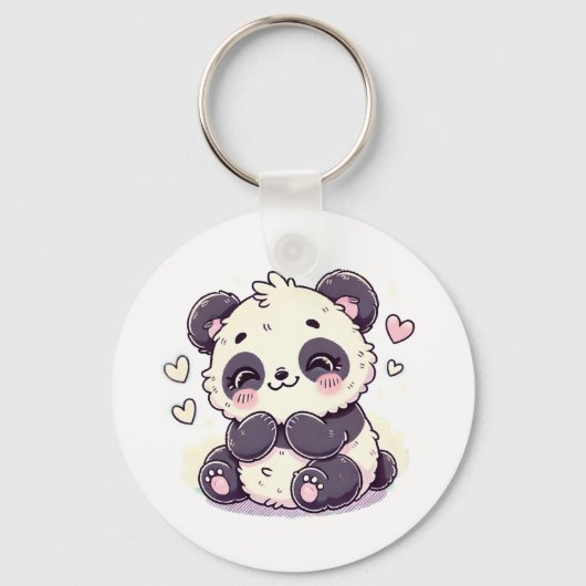 Schattigee Panda Sleutelhanger – Schattig Dierenac (Voorkant)