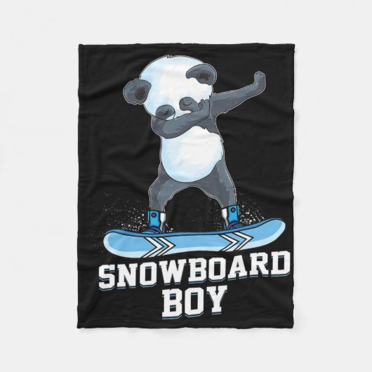 Schattigee Panda Snowboarden Skiën Dabbing Panda S Fleece Deken (Voorkant)