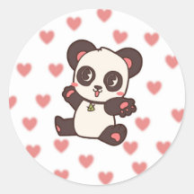 Schattigee panda-sticker