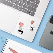 Schattigee Panda Sticker Set – Kawaii & Schattig (Laptop met iPhone)