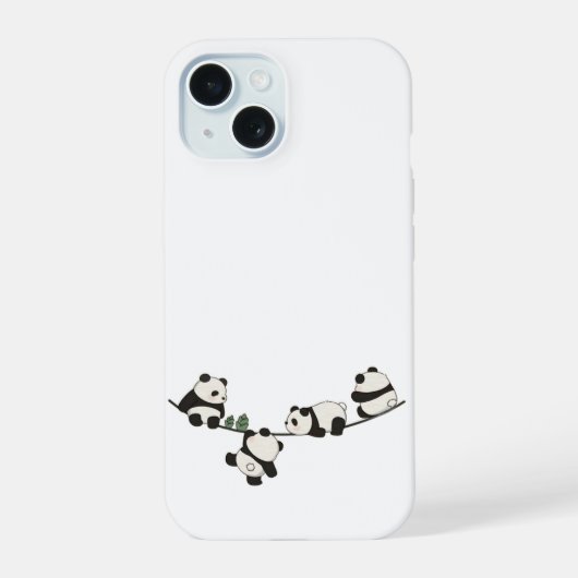 Schattigee panda telefoonhoes | Kawaii Animal iPho iPhone 15 Case (Achterkant)
