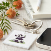 Schattigee panda-toets sleutelhanger (Voorkant Rechts)